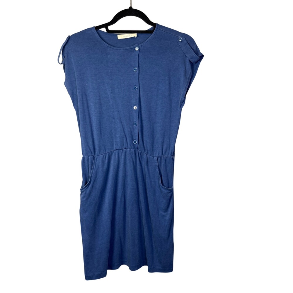 Sessun Maya Mini Dress Women XS‎ Blue French Cotton Boho Indie Capsule Parisian